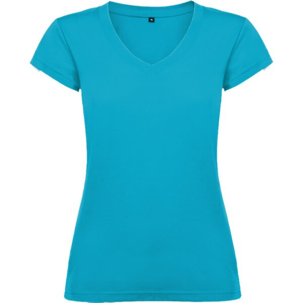 T-Shirt Donna Scollo a V - Turchese