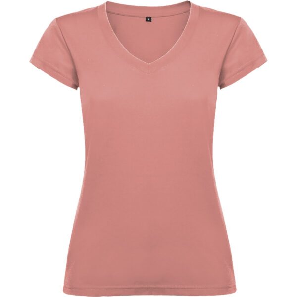 T-Shirt Donna Scollo a V - Arancione Clay