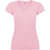 T-Shirt Donna Scollo a V - Rosa Chiaro