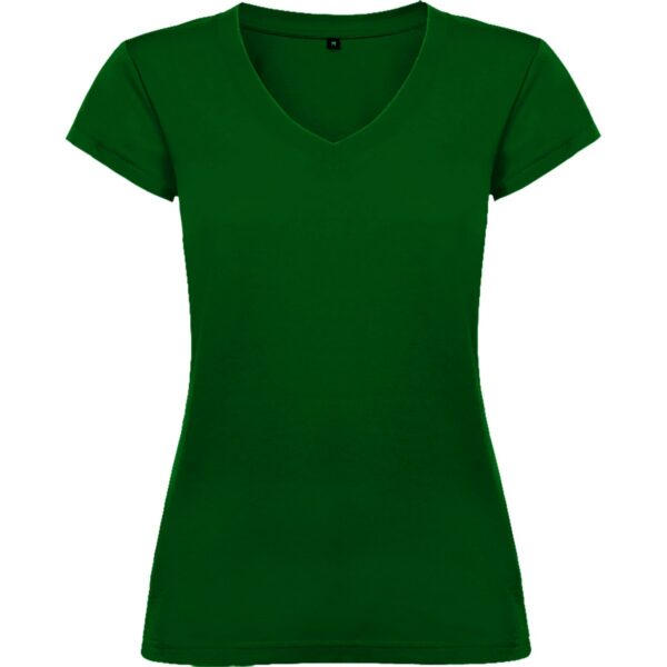 T-Shirt Donna Scollo a V - Verde Bottiglia
