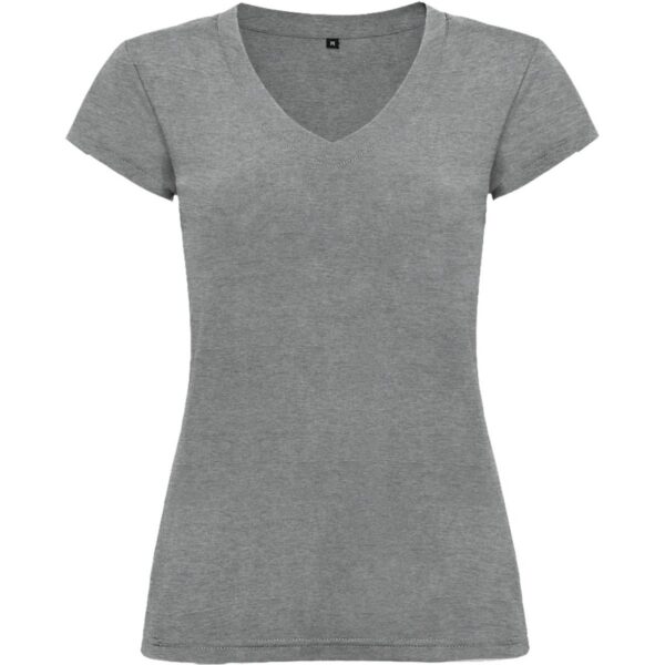 T-Shirt Donna Scollo a V - Grigio Vigore