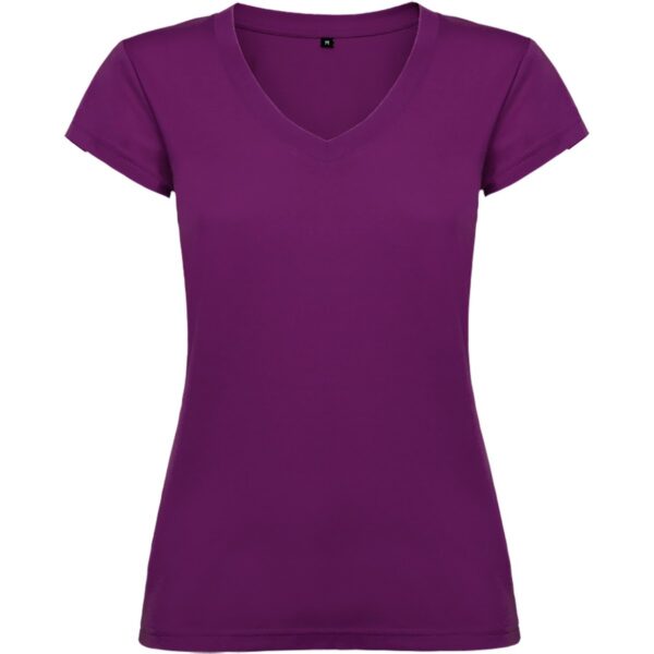 T-Shirt Donna Scollo a V - Porpora