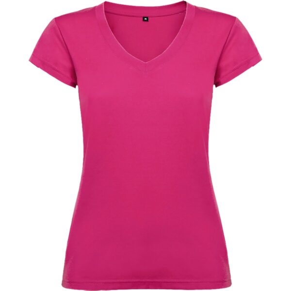 T-Shirt Donna Scollo a V - Rosa Orchidea
