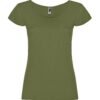 T-Shirt Donna Scollo Ampio - Verde Militare