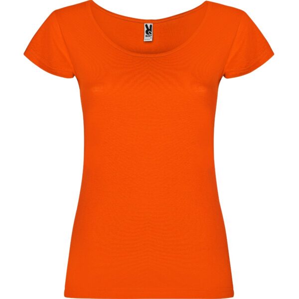 T-Shirt Donna Scollo Ampio - Fire Orange