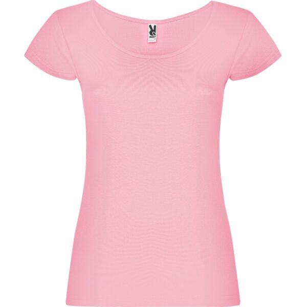 T-Shirt Donna Scollo Ampio - Rosa Chiaro