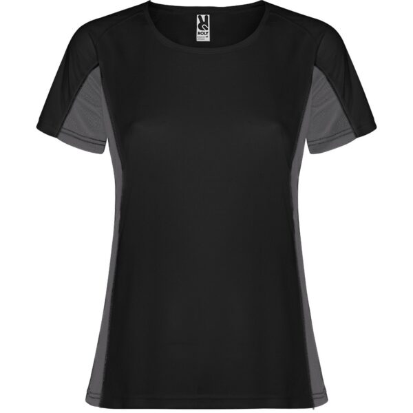 T-Shirt Tecnica Bicolore Donna - Nero/Piombo Scuro