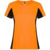 T-Shirt Tecnica Bicolore Donna - Arancione Fluo/Nero