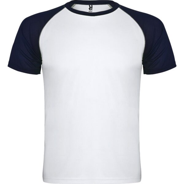 T-Shirt Tecnica Bicolore - Bianco/Blu Navy