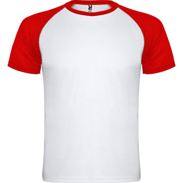 T-Shirt Tecnica Bicolore - Bianco/Rosso