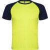 T-Shirt Tecnica Bicolore - Giallo Fluo/Blu Navy