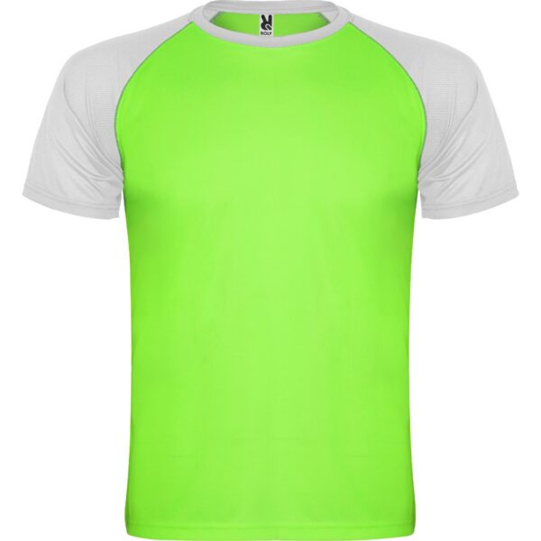 T-Shirt Tecnica Bicolore - Verde Fluo/Bianco