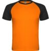 T-Shirt Tecnica Bicolore - Arancione Fluo/Nero