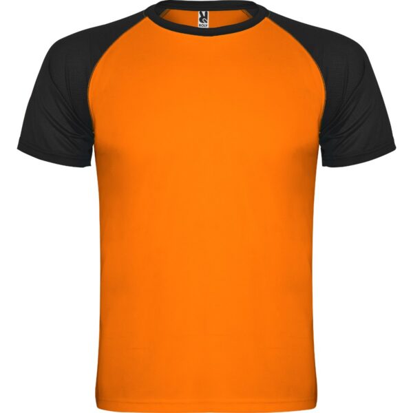 T-Shirt Tecnica Bicolore - Arancione Fluo/Nero