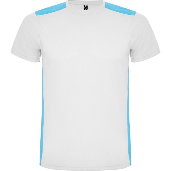 T-Shirt Tecnica Bicolore - Bianco/Turchese