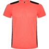 T-Shirt Tecnica Bicolore - Corallo Fluo/Nero