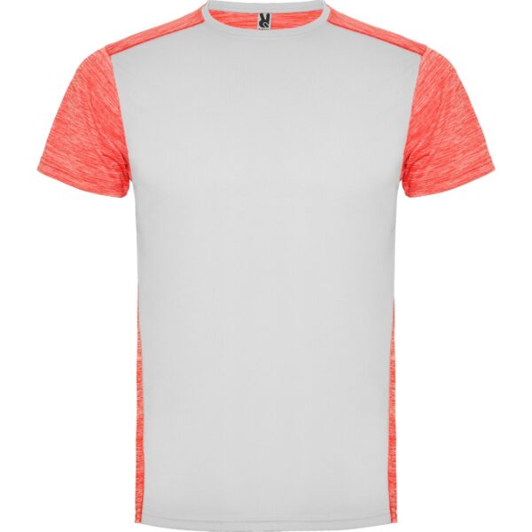 T-Shirt Tecnica - Bianco/Corallo Fluo Vigorè
