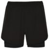 Short da corsa in tessuto leggero - Nero/Nero