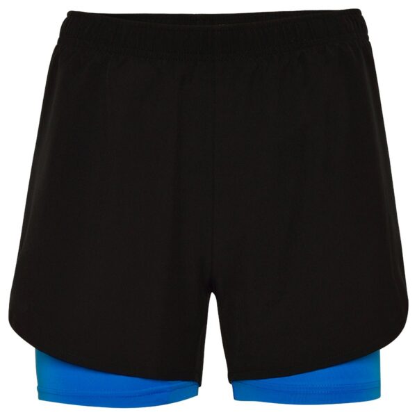 Short da corsa in tessuto leggero - Nero/Royal