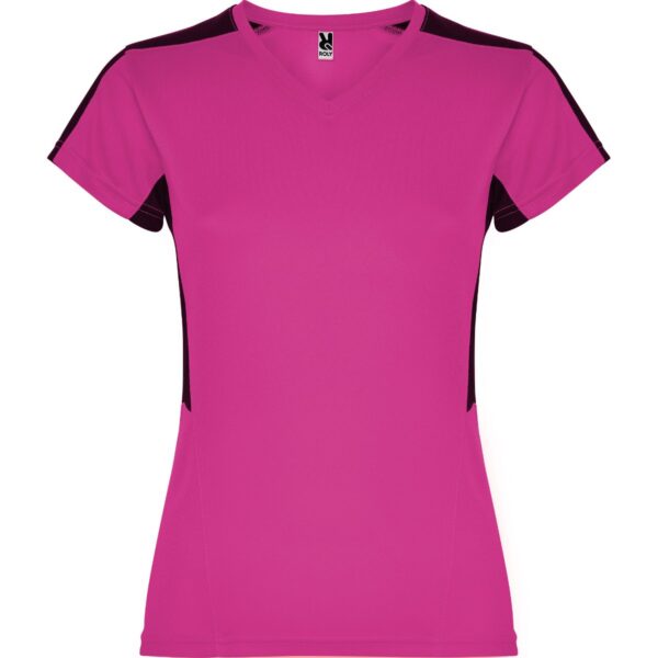 T-Shirt Tecnica Donna - Fucsia/Nero