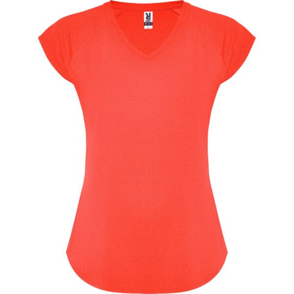 T-Shirt Tecnica Stretch Donna - Corallo Fluo