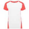 T-Shirt Tecnica Donna - Bianco/Corallo Fluo Vigorè