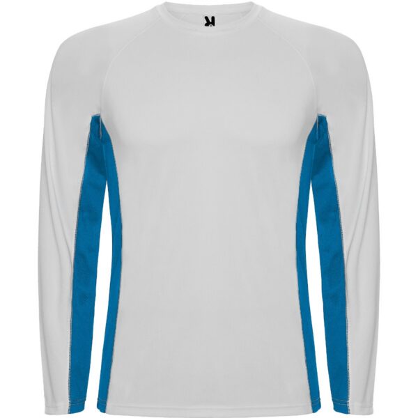 T-Shirt Tecnica Manica Lunga - Bianco/Royal