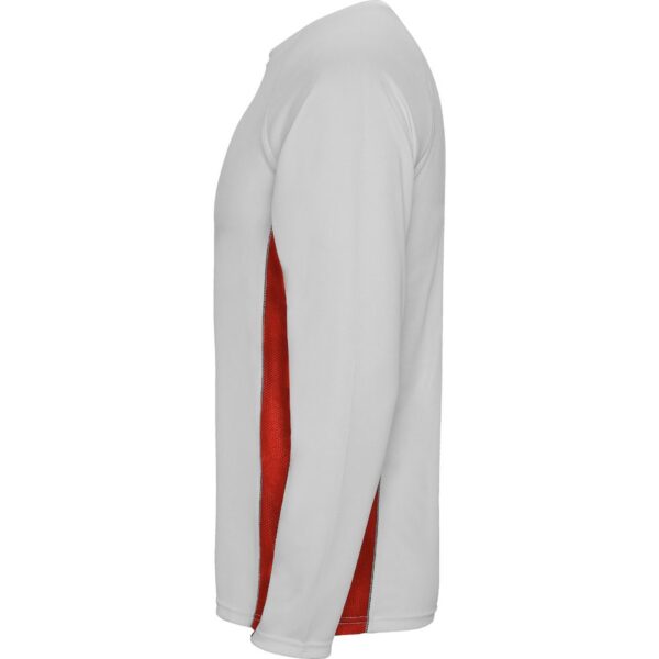 T-Shirt Tecnica Manica Lunga - Bianco/Rosso dettaglio 2