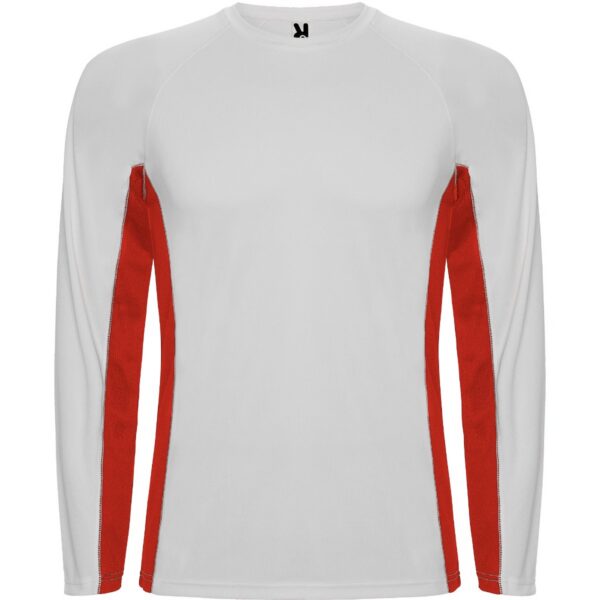 T-Shirt Tecnica Manica Lunga - Bianco/Rosso