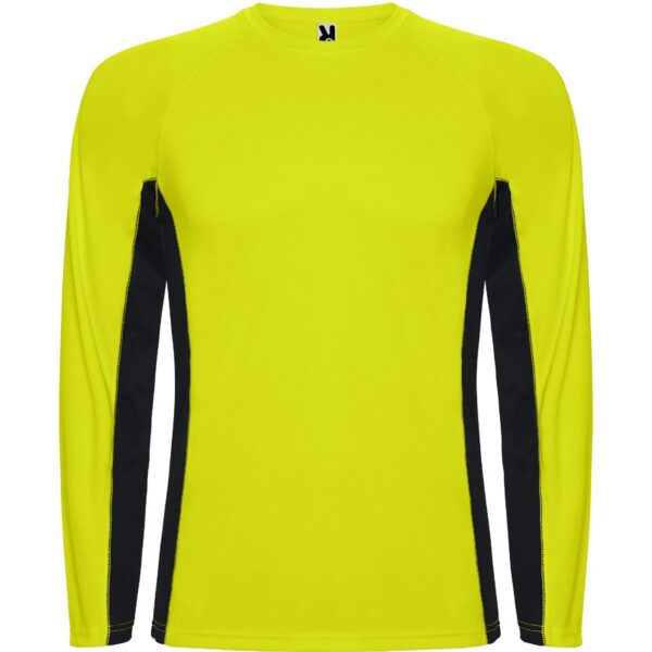 T-Shirt Tecnica Manica Lunga - Giallo Fluo/Nero