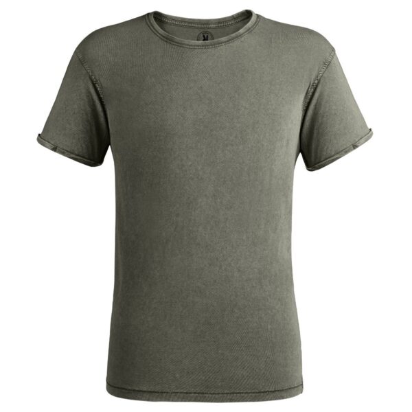 T-Shirt Effetto Lavato - Verde Militar Scuro