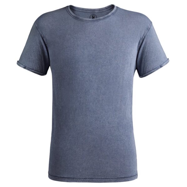 T-Shirt Effetto Lavato - Blu Denim