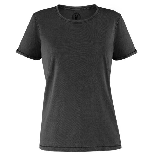 T-Shirt Donna Effetto Lavato - Nero