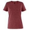 T-Shirt Donna Effetto Lavato - Granata