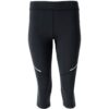 Leggings donna da corsa traspiranti a metà - Nero