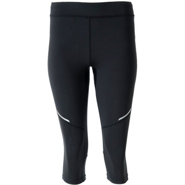 Leggings donna da corsa traspiranti a metà - Nero
