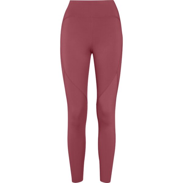 Leggings lungo riciclato con fascia compressiva - Berry Red