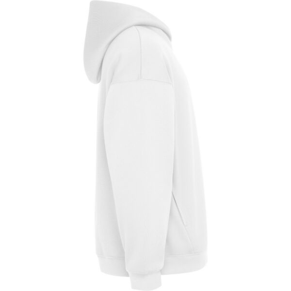 Felpa Oversize con Cappuccio 320 g - Bianco vista 3