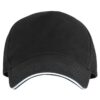 Cappellino a 5 pannelli realizzato in cotone - Nero