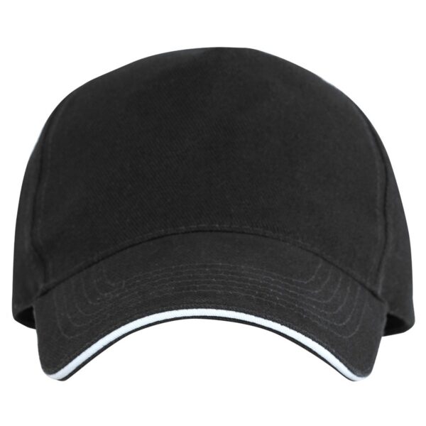 Cappellino a 5 pannelli realizzato in cotone - Nero
