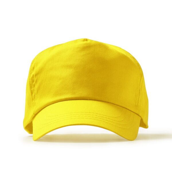 Berretto a 5 sezioni in 100% cotone - Giallo