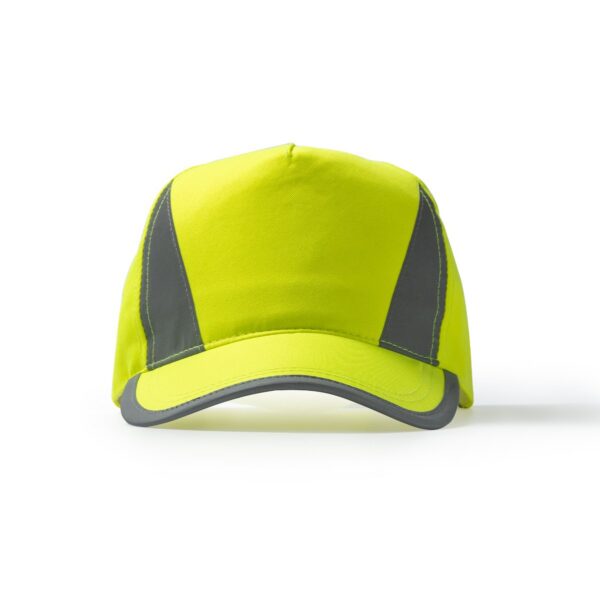 Berretto a 5 sezioni in 100% poliestere - Giallo Fluo