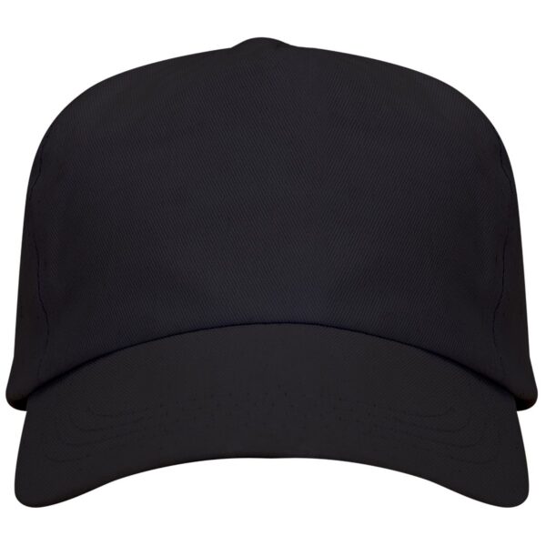 Cappellino a 5 pannelli in cotone - Nero