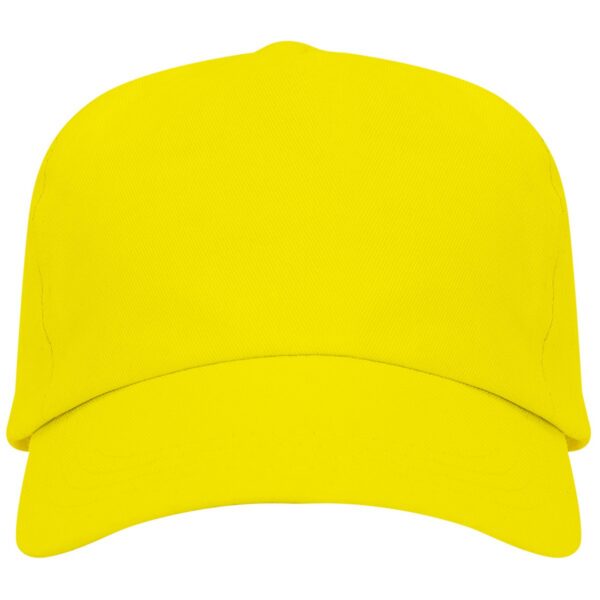 Cappellino a 5 pannelli in cotone - Giallo