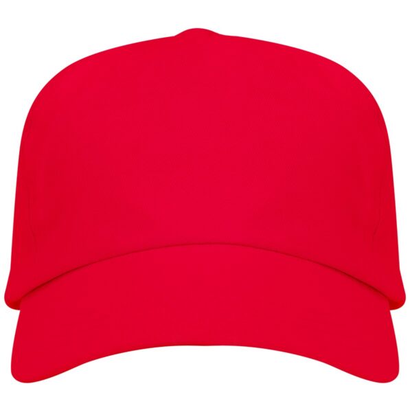 Cappellino a 5 pannelli in cotone - Rosso