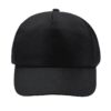Cappellino 5 pannelli in RPET Chiusura regolabile - Nero