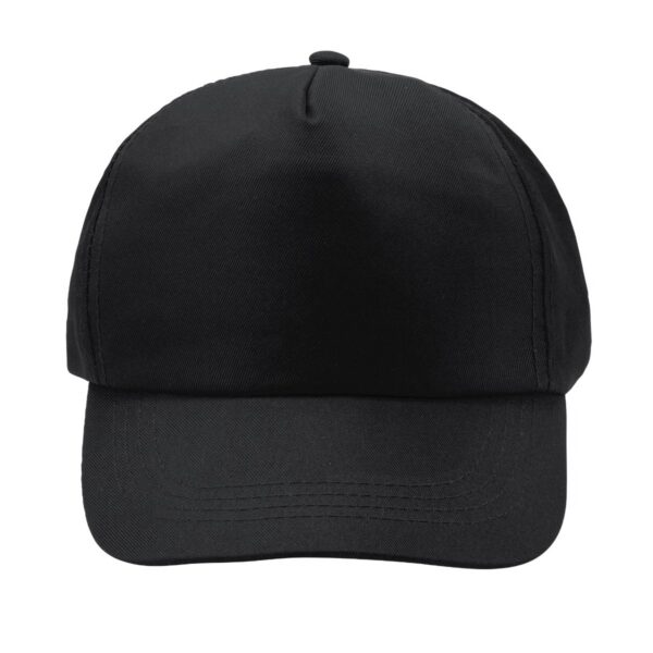 Cappellino 5 pannelli in RPET Chiusura regolabile - Nero