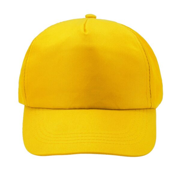 Cappellino 5 pannelli in RPET Chiusura regolabile - Giallo