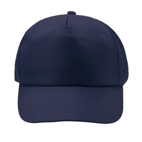 Cappellino 5 pannelli in RPET Chiusura regolabile - Blu Navy