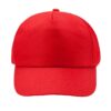 Cappellino 5 pannelli in RPET Chiusura regolabile - Rosso